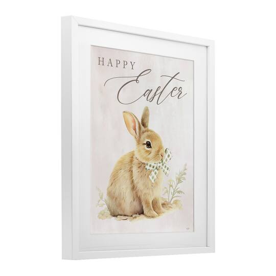 Stupell Industries Happy Easter Bunny Framed Wall Art